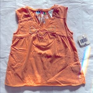 Guess Kids Orange Heart Embroidered Tank